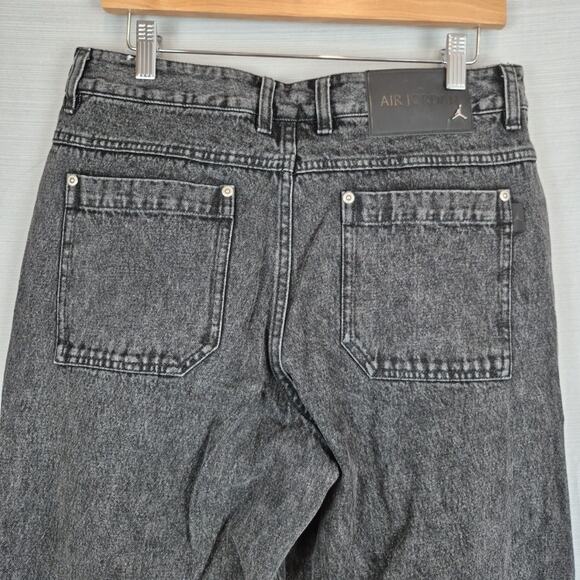 Nike Air Jordan Jeans Mens 30 Denim Pants Black Jumpman HF9291-010 Button Fly - Picture 13 of 16